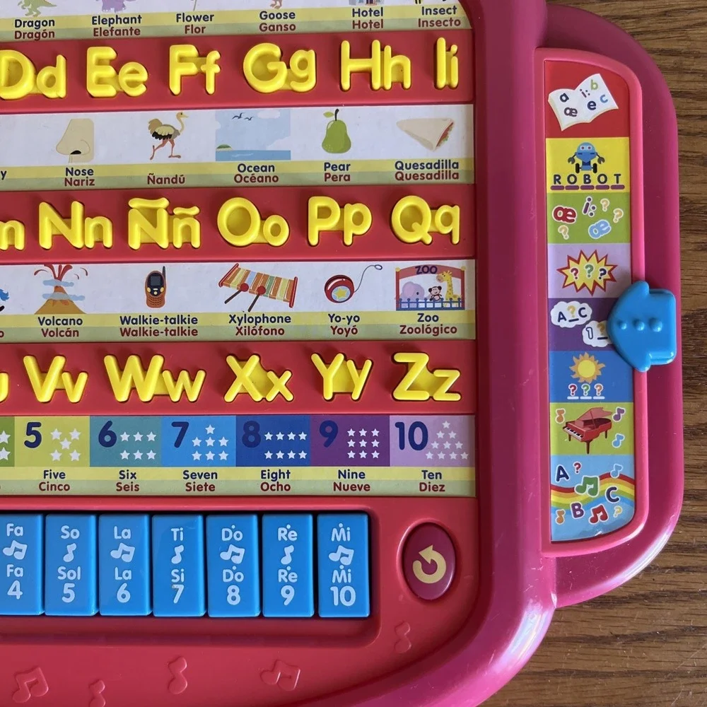 Kid Connection Touch & Learn Board Toy English Spanish Pink TESTED WORKS